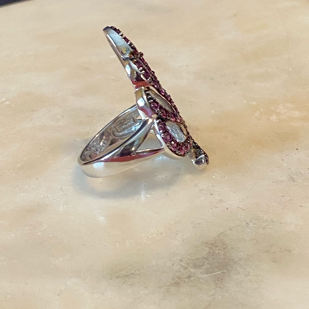 NWOT RASPBERRY RHODOLITE STERLING RING - Picture 7 of 12